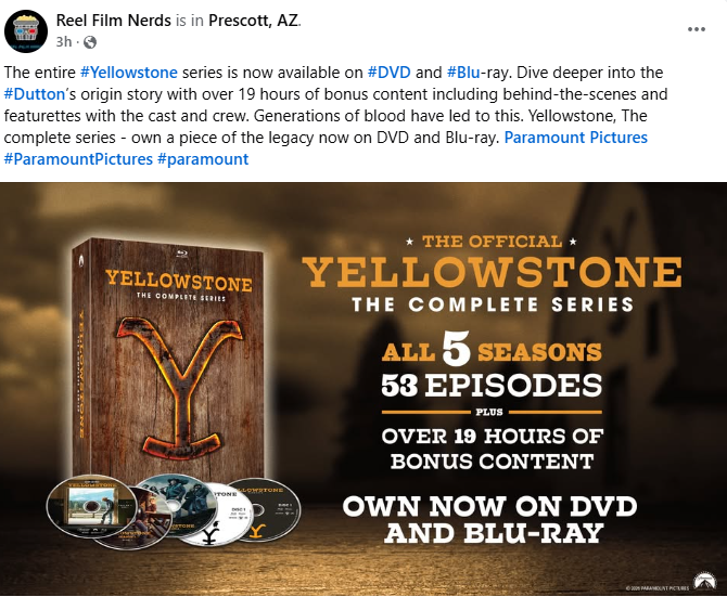 Reel Film Nerds - Facebook Post